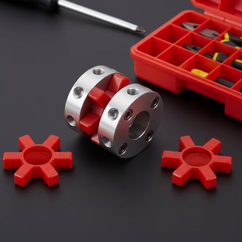 Flexible L095 NBR Rubber Spider Insert, Flexible Solid Spider Center Inserts, Compatible with Lovejoy Martin L Jaw Coupling Set(Red, 4 PCS, L-90/95) in Saudi Arabia