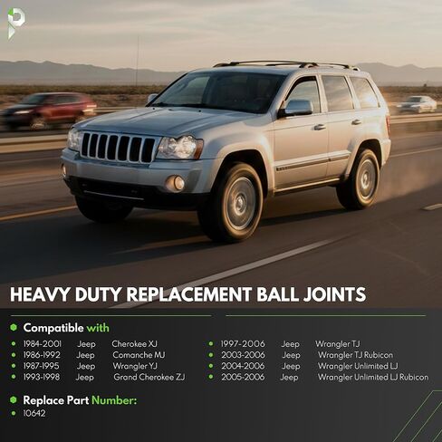 Ball Joint Kit Replacement Heavy Duty, Compatible with Jeep TJ/XJ/YJ/ZJ/Unlimited LJ/Unlimited LJ Rubicon, Replaces#10642 in Kuwait