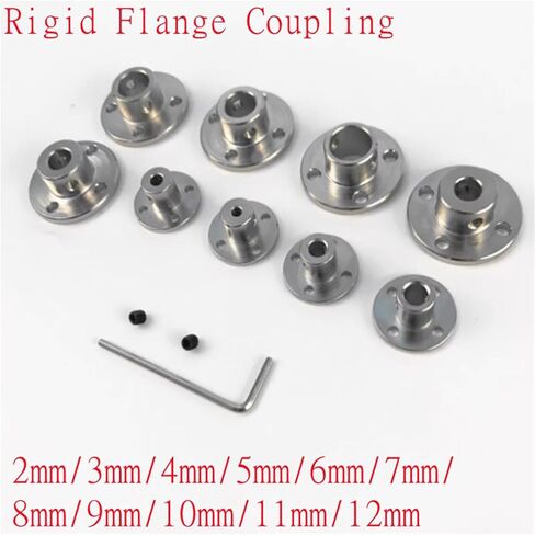 1pc Rigid Flange Coupling 2mm/3mm/3.17mm/4mm/5mm/6mm/6.35mm/7mm/8mm/10mm/11mm/12mm Motor Guide Shaft Coupler(11mm) in Saudi Arabia