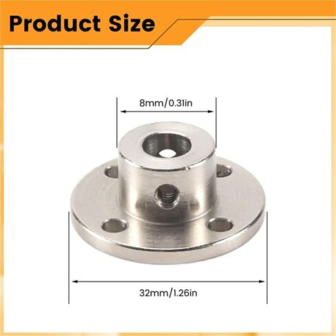 4 حزمة 8 مللي متر شفة اقتران موصل جامدة دليل الصلب نموذج مقرنة رمح محور تركيبات in Kuwait