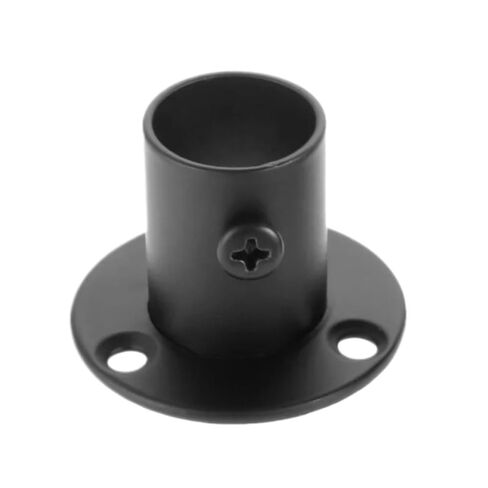 2 قطعة حامل قضيب شفة خزانة سوداء قضبان التعليق قضيب القطب المقبس نهاية دعم قوس ث/مسامير الفولاذ المقاوم للصدأ (19 مللي متر) in Kuwait