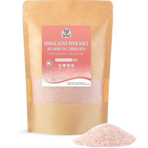 52USA Himalayan Pink Salt Coarse, Coarse Grain 1 lb, Pink Himalayans Sea Salt, Sea Salts for Grinder Refill, Himalayan Salts, Pink Salt, No Artificial Colors, No Additives, No Gluten, Kosher Certified in Kuwait