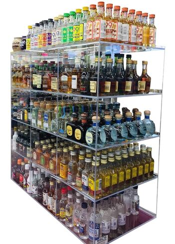 Commercial Retail Display for Mini Sampler 50ml Liquor Shot Airplane Bottles Nips Rack Also Any Other Point of Sale Items 12 Section in Saudi Arabia