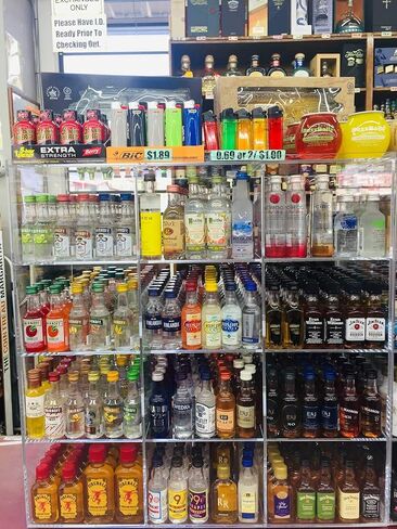 Commercial Retail Display for Mini Sampler 50ml Liquor Shot Airplane Bottles Nips Rack Also Any Other Point of Sale Items 12 Section in Saudi Arabia