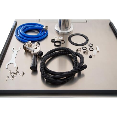 Empura 24" Single Tap Beer Dispenser | Commercial Direct Draw Draft Kegerator for Restaurant Pub Bar | (1) 1/2 Keg Capacity, 24.1"W x 32"D x 36.2"H, Stainless Steel Faucet Countertop, Black, 115v in Kuwait