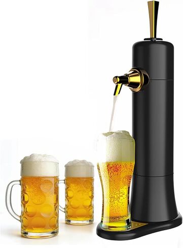 موزع بيرة مسودة، Kegerator بيرة، صب مسودة وغطاء إسفنجي فائق النعومة، موزع بيرة مشروبات كحولية على سطح الطاولة للحانات المنزلية، Kegerator صغير مناسب للعلب والزجاجات، للرجال والزوج in Kuwait