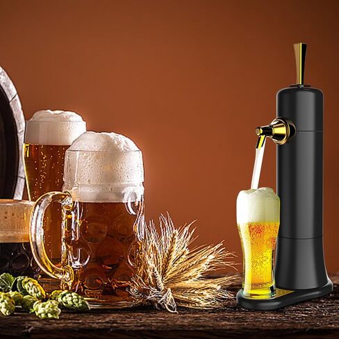 موزع بيرة مسودة، Kegerator بيرة، صب مسودة وغطاء إسفنجي فائق النعومة، موزع بيرة مشروبات كحولية على سطح الطاولة للحانات المنزلية، Kegerator صغير مناسب للعلب والزجاجات، للرجال والزوج in Kuwait