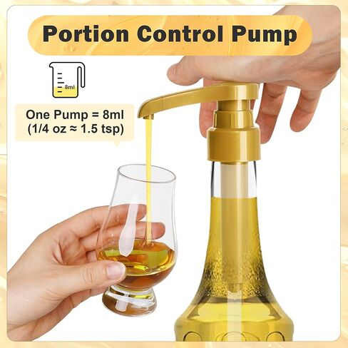 مضخة شراب القهوة فقط لزجاجة مونين الزجاجية سعة 750 مل - 3 عبوات من مضخات الشراب، متوافقة مع زجاجات مونين سعة 25.4 مل in Kuwait