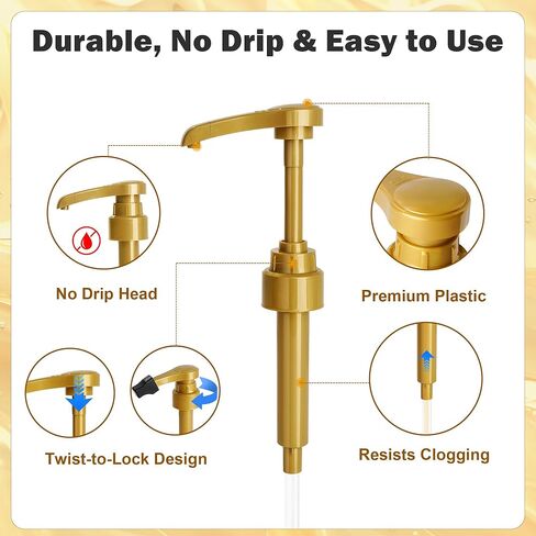 مضخة شراب القهوة فقط لزجاجة مونين الزجاجية سعة 750 مل - 3 عبوات من مضخات الشراب، متوافقة مع زجاجات مونين سعة 25.4 مل in Kuwait