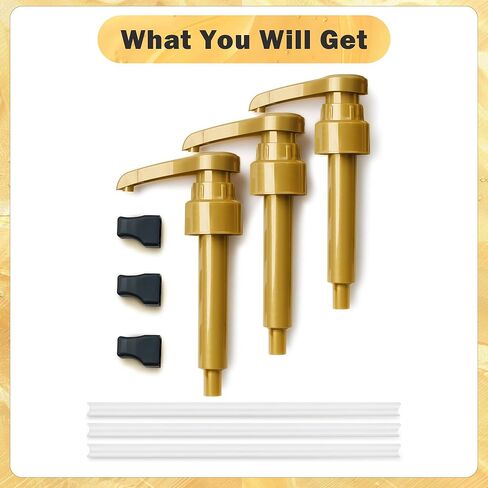 مضخة شراب القهوة فقط لزجاجة مونين الزجاجية سعة 750 مل - 3 عبوات من مضخات الشراب، متوافقة مع زجاجات مونين سعة 25.4 مل in Kuwait