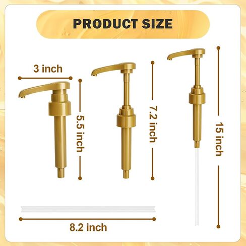 مضخة شراب القهوة فقط لزجاجة مونين الزجاجية سعة 750 مل - 3 عبوات من مضخات الشراب، متوافقة مع زجاجات مونين سعة 25.4 مل in Kuwait