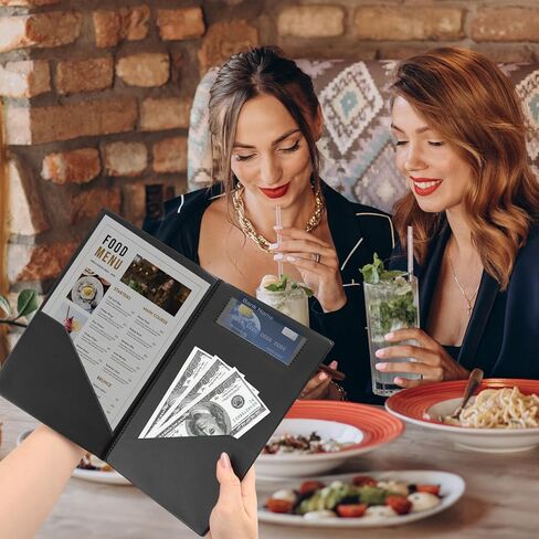 24Pcs Server Books for Waitress, PVC Waiter Book Guest Check Holder Check Presenters for Restaurants in Kuwait