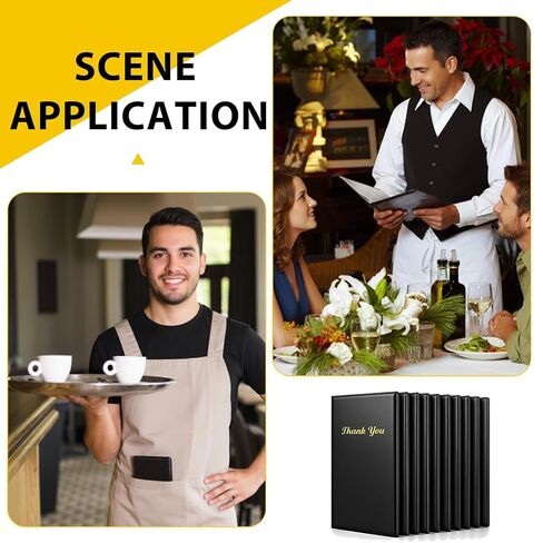 24Pcs Server Books for Waitress, PVC Waiter Book Guest Check Holder Check Presenters for Restaurants in Kuwait