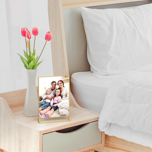 NIUBEE 12Pack 4 x 6 Clear Acrylic Wedding Table Number Holder Stands with Gold Borders, Double Sided Gold Picture Frames Sign Holder for Restaurant Table Menu Recipe Cards Photo Display in Saudi Arabia