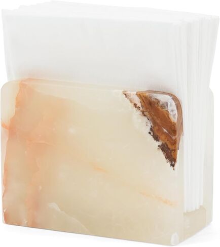 حامل مناديل صغير من الرخام مقاس 3 بوصات باللون الأبيض لتزيين طاولة الطعام، وحامل مناديل ورقية على سطح الطاولة وإكسسوارات الحمام، وموزع مناديل مثالي للمطبخ in Kuwait