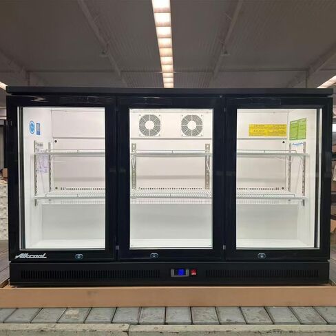 ثلاجة تبريد شريط خلفي، ثلاجة عرض تجارية بحجم 13 قدمًا مكعبًا، مبرد مضغوط تحت الطاولة، ثلاجة بيرة مع ضوء LED ورفوف قابلة للتعديل، موافقة ETL (باب مفصلي) in Kuwait