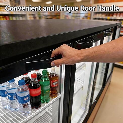 ثلاجة تبريد شريط خلفي، ثلاجة عرض تجارية بحجم 13 قدمًا مكعبًا، مبرد مضغوط تحت الطاولة، ثلاجة بيرة مع ضوء LED ورفوف قابلة للتعديل، موافقة ETL (باب مفصلي) in Kuwait