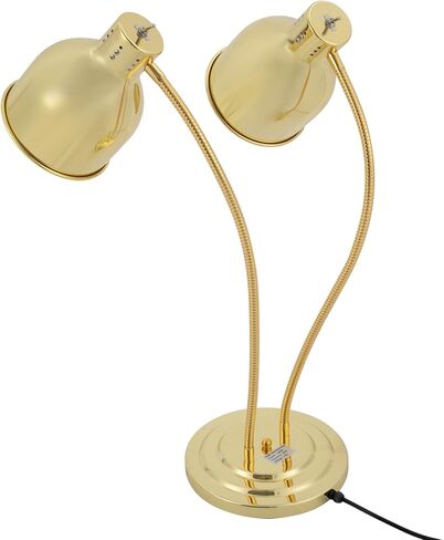 مصباح تسخين الطعام برأس مزدوج، ضوء تسخين الطعام التجاري بقدرة 500 وات مع لمبتين، مصباح تسخين كهربائي محمول من الفولاذ المقاوم للصدأ للمطعم، البوفيه، تقديم الطعام، المطبخ in Kuwait