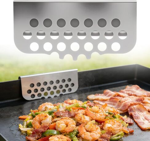 Griddle Accessories of Blackstone Grease Gate Blocker,Blocks Food from Falling into Rear Grease Trap,Enhanced Taller Guard and Redesigned Fit for More Griddles in Saudi Arabia