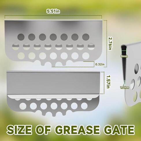 Griddle Accessories of Blackstone Grease Gate Blocker,Blocks Food from Falling into Rear Grease Trap,Enhanced Taller Guard and Redesigned Fit for More Griddles in Saudi Arabia