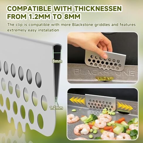 Griddle Accessories of Blackstone Grease Gate Blocker,Blocks Food from Falling into Rear Grease Trap,Enhanced Taller Guard and Redesigned Fit for More Griddles in Saudi Arabia