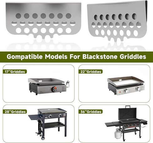 Griddle Accessories of Blackstone Grease Gate Blocker,Blocks Food from Falling into Rear Grease Trap,Enhanced Taller Guard and Redesigned Fit for More Griddles in Saudi Arabia
