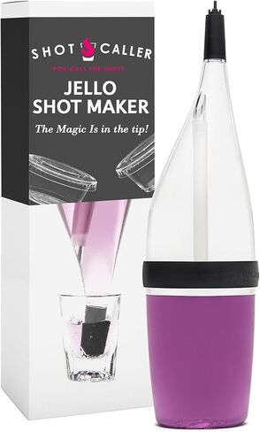 Shot Caller Jellinator Jello Shot Maker - Ultimate No-Mess Dispenser with Patented Spring Tip | Fast Alcohol & Jello Shot Filler, Portable Liquor Pourer, Perfect for Parties & Halloween in Saudi Arabia