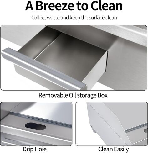 شواية كهربائية تجارية، شواية مسطحة مسطحة بقدرة 1500 وات، شواية من الفولاذ المقاوم للصدأ مقاس 14.2 بوصة مع مجرفتين وفرشتين للمنزل أو المطعم، درجة حرارة قابلة للتعديل من 122 إلى 572 درجة فهرنهايت in Kuwait