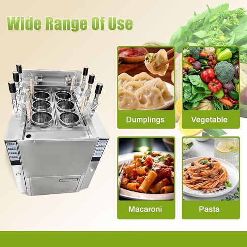 110V Commercial Automatic Lifting Noodle Cooker With 6 baskets Noodle Auto-Fill Water Ramen/Noodle Cooker Range With Thermostat Control, Commercial Kitchen Equipment,9KW in Kuwait