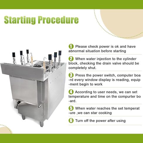 110V Commercial Automatic Lifting Noodle Cooker With 6 baskets Noodle Auto-Fill Water Ramen/Noodle Cooker Range With Thermostat Control, Commercial Kitchen Equipment,9KW in Kuwait