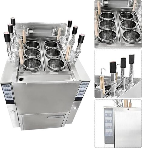 110V Commercial Automatic Lifting Noodle Cooker With 6 baskets Noodle Auto-Fill Water Ramen/Noodle Cooker Range With Thermostat Control, Commercial Kitchen Equipment,9KW in Kuwait