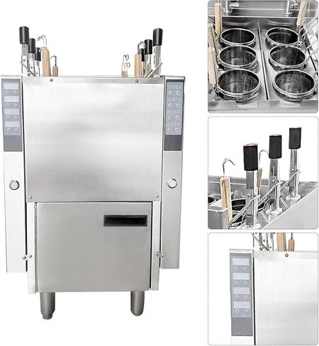 110V Commercial Automatic Lifting Noodle Cooker With 6 baskets Noodle Auto-Fill Water Ramen/Noodle Cooker Range With Thermostat Control, Commercial Kitchen Equipment,9KW in Kuwait
