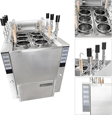 110V Commercial Automatic Lifting Noodle Cooker With 6 baskets Noodle Auto-Fill Water Ramen/Noodle Cooker Range With Thermostat Control, Commercial Kitchen Equipment,9KW in Kuwait