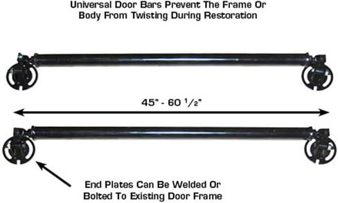 ATLAS ROTI Universal Door Bars Pair of Adjustable Door Bars Spins Auto Rotisserie Maintain Door Alignment Prevent Vehicle Frame Twisting Universal Fit for Restoration and Body Shop Use in Saudi Arabia