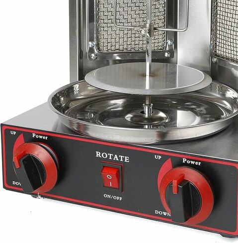 Shawarma Machine, Doner Kebab Machine, Gas Gyros Rotisserie Grill, Vertical Broiler Gyro Meat Rotisserie for Commercial Restaurant Home Kitchen in Saudi Arabia