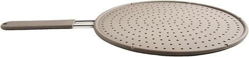 Silicone Splatter Guard for Frying Pan, 28cm Heat Resistant Mesh Screen with Handle Cover, Stainless Steel Oil Stopper for Cooking, Baking, and Steaming, Grey in Saudi Arabia