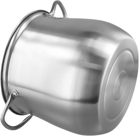 201 Stainless Steel Stock Pot with Heat-Resistant Glass Lid, Extra Large Capacity Soup Pot for Induction and All Stovetops, Visual Cooking for 3-4 Persons in Saudi Arabia
