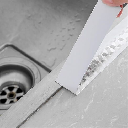 Kitchen Caulk Tape, 32FT Self-Adhesive Aluminum Foil Sealing Strip, Waterproof Heat Resistant Gap Filler in Saudi Arabia