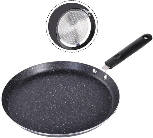 Non-Stick Crepe Pan 18cm, Metal Pancake Maker for Gas and Induction Cookers, Even Heat Distribution Frying Skillet for Pancakes Roti Dosa Omelette in Saudi Arabia