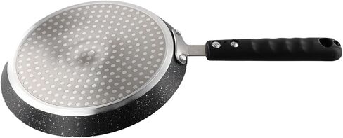 Non-Stick Crepe Pan 18cm, Metal Pancake Maker for Gas and Induction Cookers, Even Heat Distribution Frying Skillet for Pancakes Roti Dosa Omelette in Saudi Arabia