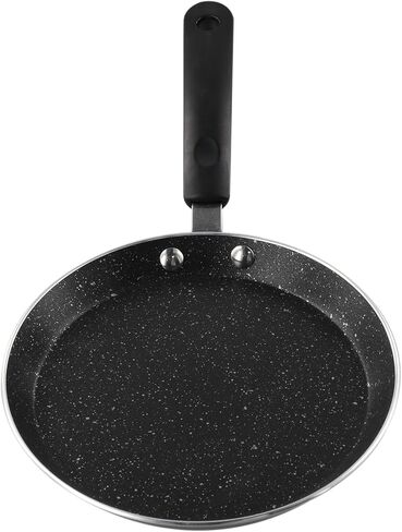 Non-Stick Crepe Pan 18cm, Metal Pancake Maker for Gas and Induction Cookers, Even Heat Distribution Frying Skillet for Pancakes Roti Dosa Omelette in Saudi Arabia