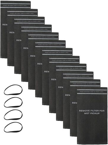 12-Pack Wet Dry for Vacuum Filter Bags for 2-2.5 Gallon S for hop Vacuums, Compatible with for 9-38737, Stinger, for Husky, Grey Cloth Dust Bags with Rubber Bands in Saudi Arabia