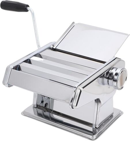 Enfmay Home Manual Dough Presser, Stainless Steel Noodle Maker Machine, Dumpling Wrapper Press with 6-Thickness Settings (0.6-4.8mm), 3 Noodle Widths (2mm/6mm/9mm), Noodle Cutter for Kitchen in Saudi Arabia