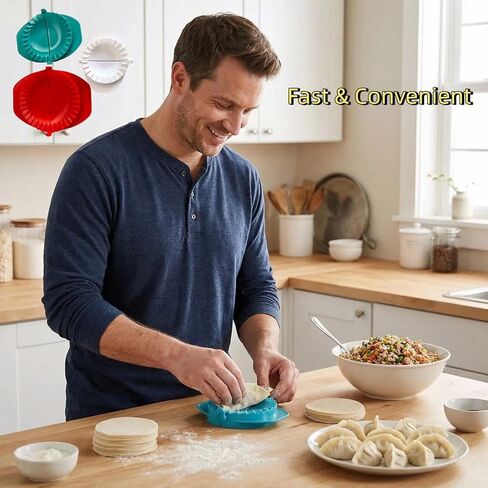 3 Piece Dough Press Set, Plastic Pastry Shaper with Crimped Crust Edges, Set of 3 Pies, Empanadas & Dumplings Press, Easy to Use, Durable Kitchen Tools - 4, 5 & 6 Inch (Red Green White) in Saudi Arabia