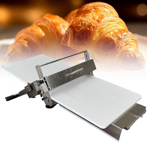 Croissant Dough Laminator,Commercial Dough Roller Sheeter,Dough Machine Thickness Adjustable, Stainless Steel,Table Top Croissants Fondant Pizza Pastry Sheeter Machine,Type400 in Saudi Arabia