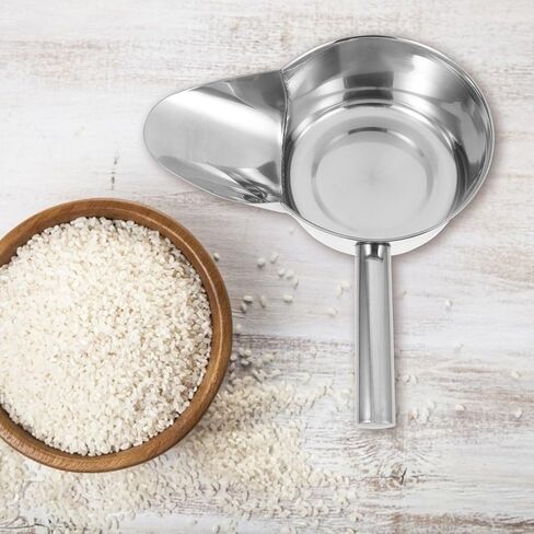 iplusmile Popcorn Accessories Stainless Steel French Fry Scoop with Handle Popcorn Scoop Food Shovel Commercial Fry Bagger Scooper for Snacks Desserts Ice Dry Goods Popcorn Shovel in Saudi Arabia