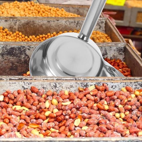 iplusmile Popcorn Accessories Stainless Steel French Fry Scoop with Handle Popcorn Scoop Food Shovel Commercial Fry Bagger Scooper for Snacks Desserts Ice Dry Goods Popcorn Shovel in Saudi Arabia