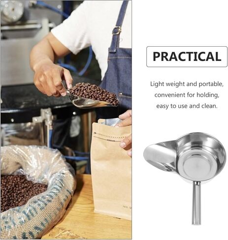 iplusmile Popcorn Accessories Stainless Steel French Fry Scoop with Handle Popcorn Scoop Food Shovel Commercial Fry Bagger Scooper for Snacks Desserts Ice Dry Goods Popcorn Shovel in Saudi Arabia