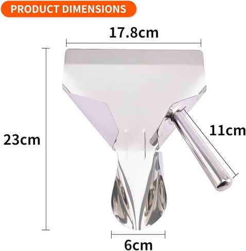 مغرفة الفشار من الفولاذ المقاوم للصدأ، مغرفة القلي الفرنسية، أداة تعبئة سريعة لأكياس أكياس الفشار، مغرفة متعددة الأغراض لآلة الفشار، حلوى الثلج، الوجبات الخفيفة والحلويات in Kuwait