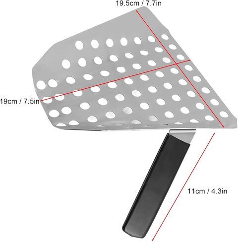 2pcs Fry Bagger Scooper, Right Handle, 7.7 x 7.5 x 4.3inch Stainless Steel Ergonomic French Fry Scoop with Holes for Quick Popcorn Filtering in Saudi Arabia